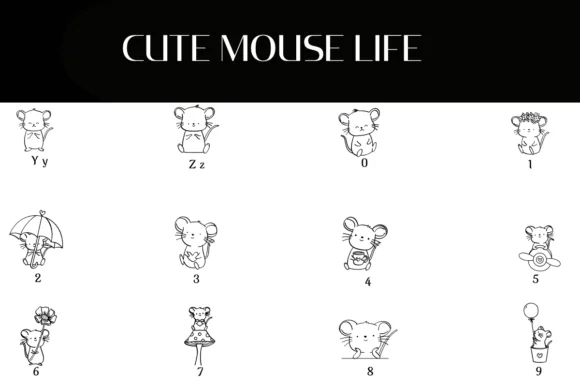 Cute Mouse Life by Heartcraft Atelier — Dingbats Font — thumbnail 4
