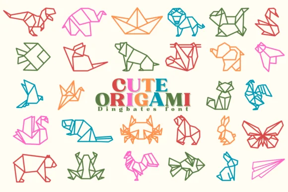 Cute Origami by Chonada — Dingbats Font
