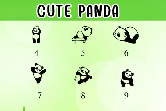 Cute Panda by Nongyao — Dingbats Font — thumbnail 4