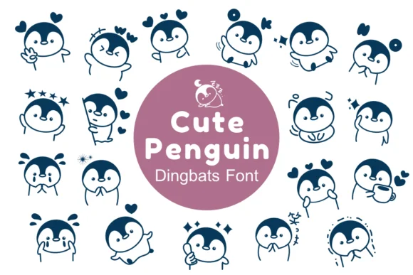 Cute Penguin by Nun Sukhwan — Dingbats Font