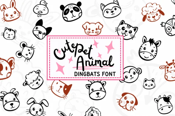 Cute Pet Animal by PraewDesigns — Dingbats Font