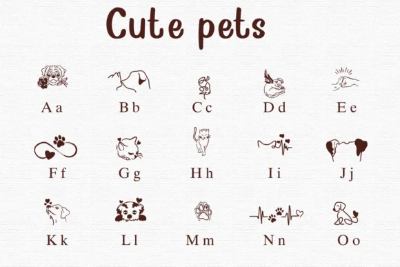 Cute Pets by Nongyao — Dingbats Font — thumbnail 2