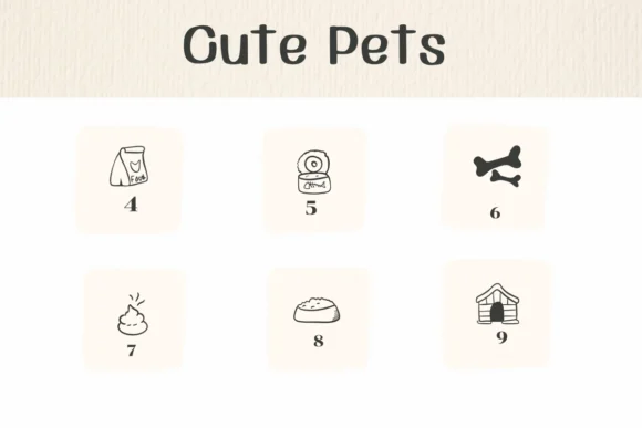 Cute Pets by Ketsarin — Dingbats Font — thumbnail 4