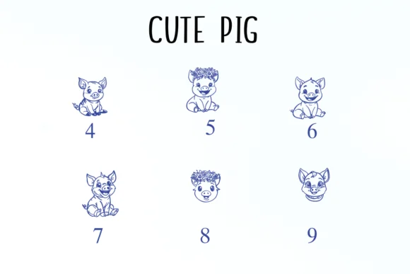Cute Pig by Nongyao — Dingbats Font — thumbnail 4