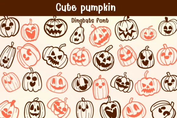 Cute Pumpkin by Sontaya — Dingbats Font