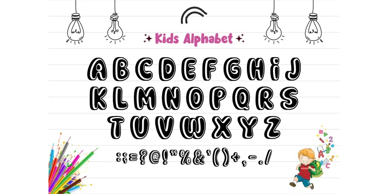 Cute Rainbow Font by anamalmusyaffaCreative by anamalmusyaffaCreative — Display Font — thumbnail 4