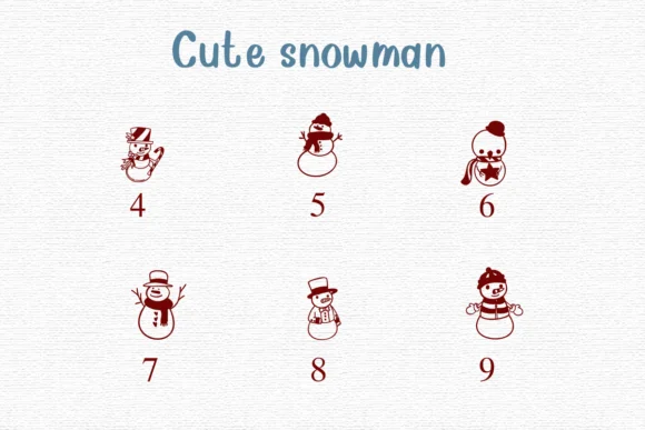 Cute Snowman by Nongyao — Dingbats Font — thumbnail 4