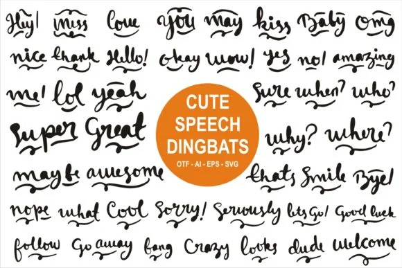 Cute Speech by edywiyonopp — Dingbats Font