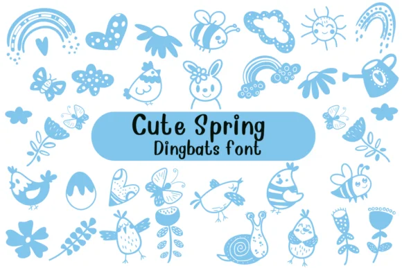 Cute Spring by Nongyao — Dingbats Font