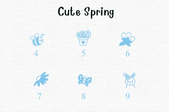 Cute Spring by Nongyao — Dingbats Font — thumbnail 4