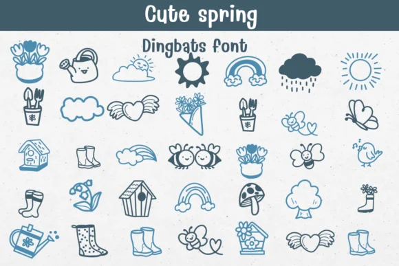 Cute Spring by Sontaya — Dingbats Font