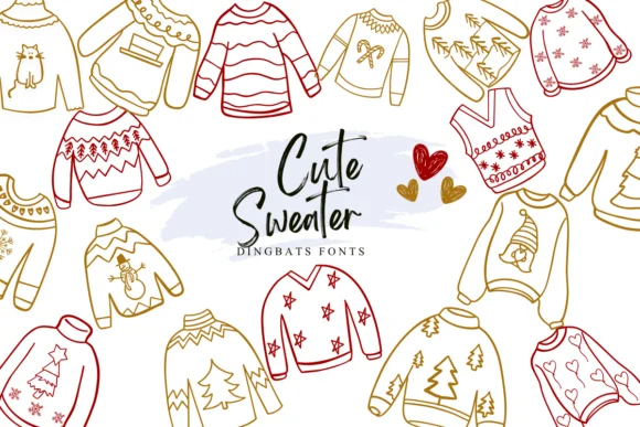 Cute Sweater by Suphitchaya — Dingbats Font