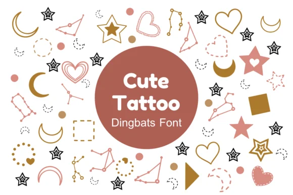 Cute Tattoo by Nun Sukhwan — Dingbats Font