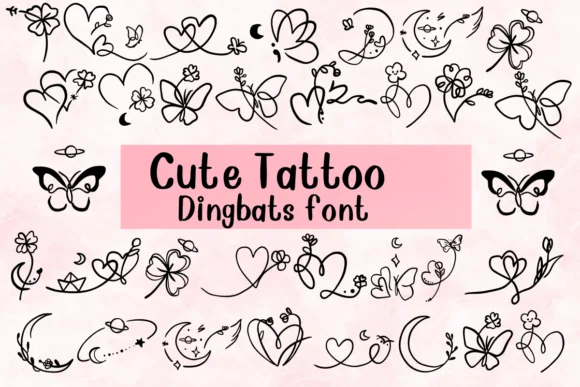 Cute Tattoo by Nongyao — Dingbats Font