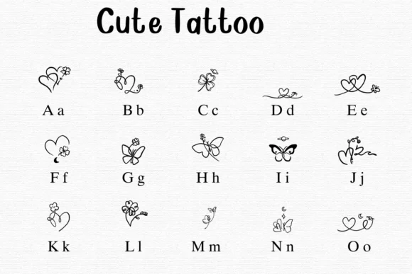 Cute Tattoo by Nongyao — Dingbats Font — thumbnail 2