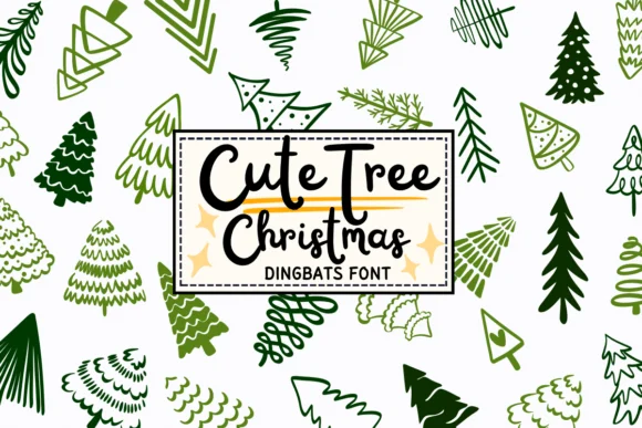 Cute Tree Christmas by PraewDesigns — Dingbats Font