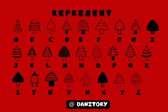 Cute Tree Christmas by danita.kukkai — Dingbats Font — thumbnail 2
