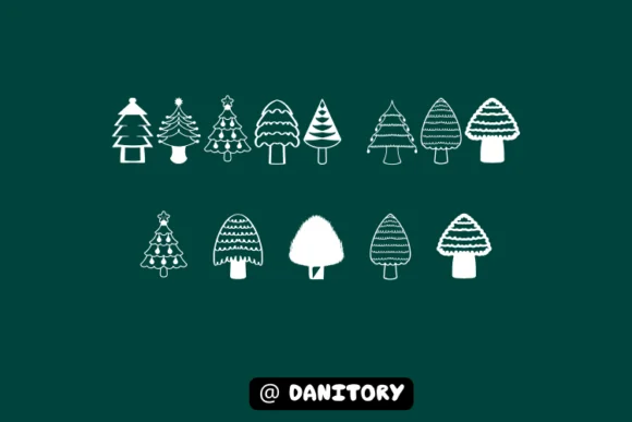 Cute Tree Christmas by danita.kukkai — Dingbats Font — thumbnail 4