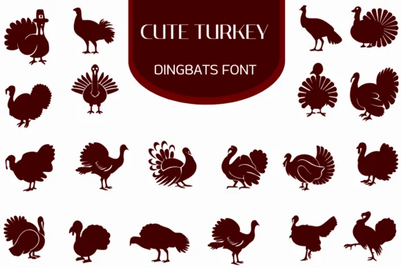 Cute Turkey by Heartcraft Atelier — Dingbats Font