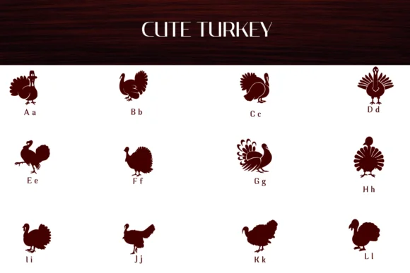 Cute Turkey by Heartcraft Atelier — Dingbats Font — thumbnail 2