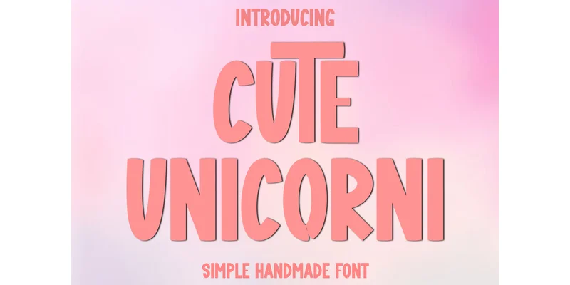 Cute Unicorn Font by Preketek texs โ Display Font