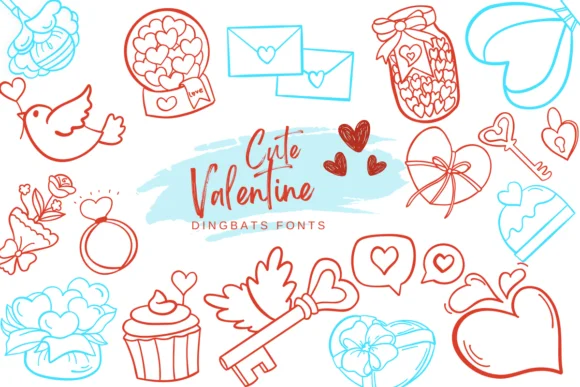 Cute Valentine by Suphitchaya — Dingbats Font