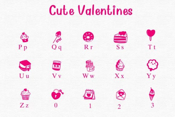 Cute Valentines by Nongyao — Dingbats Font — thumbnail 3