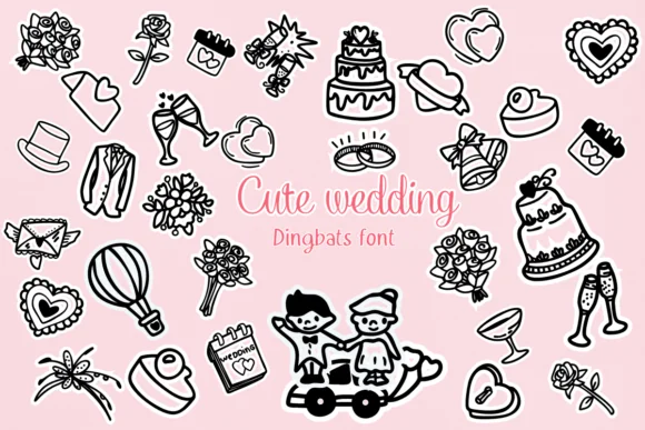 Cute Wedding by Nongyao — Dingbats Font
