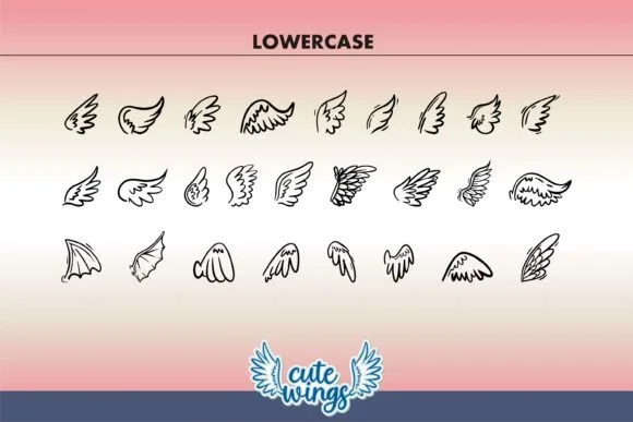 Cute Wings by BK Creative Designs — Dingbats Font — thumbnail 3
