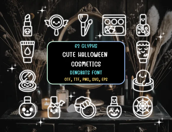 Cutehalloweencosmetics Regular by Distiny4919 — Dingbats Font