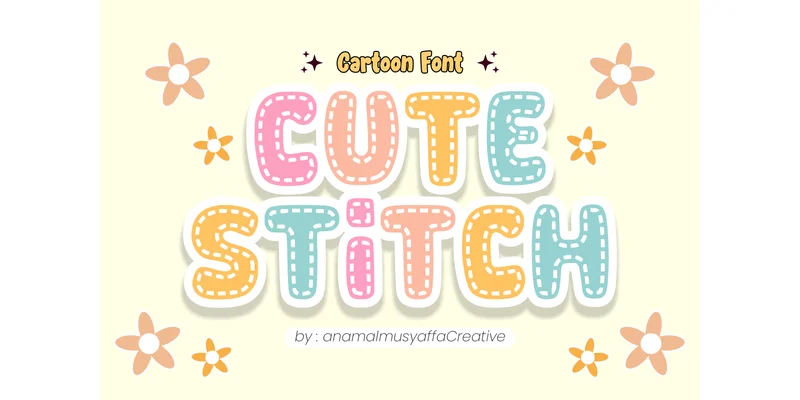 Cutestitch Regular Font by anamalmusyaffaCreative by anamalmusyaffaCreative — Decorative Font