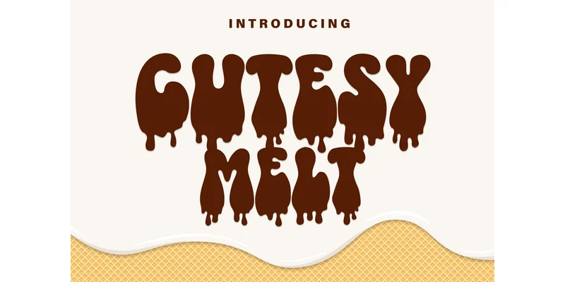 Cutesy Melt Font by Fox7 by Fox7 — Decorative Font
