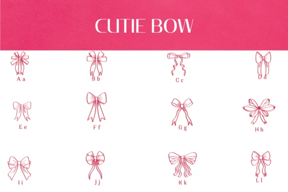 Cutie Bow by Heartcraft Atelier — Dingbats Font — thumbnail 2