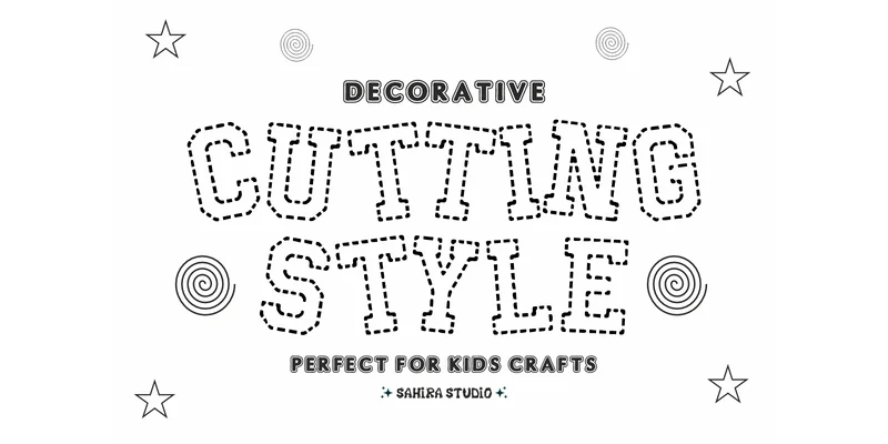 Cutting Style Font by Sahira Studio by Sahira Studio — Decorative Font