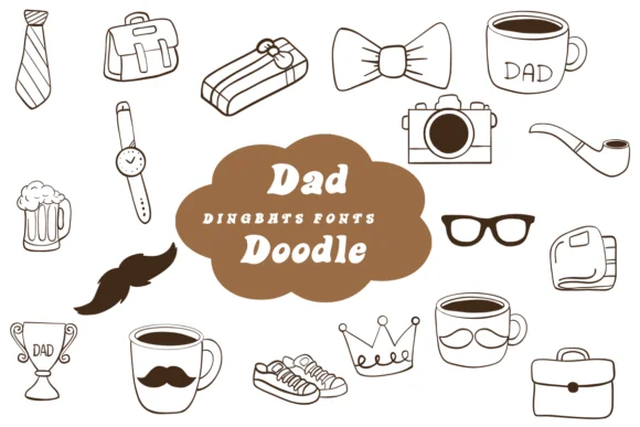 Dad Doodle by Suphitchaya — Dingbats Font