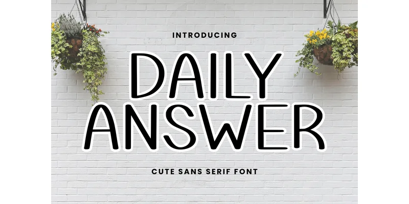 Daily Answer Font by Letterayu — Sans Serif Font