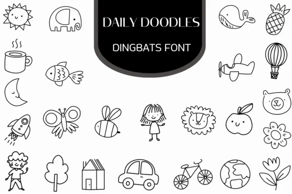 Daily Doodles by Heartcraft Atelier — Dingbats Font