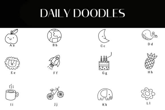 Daily Doodles by Heartcraft Atelier — Dingbats Font — thumbnail 2