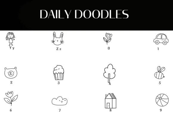 Daily Doodles by Heartcraft Atelier — Dingbats Font — thumbnail 4