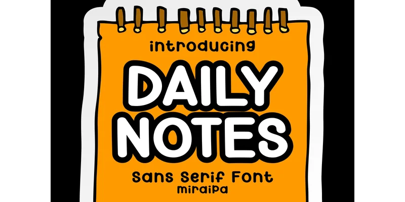 Daily Notes Font by miraipa — Sans Serif Font