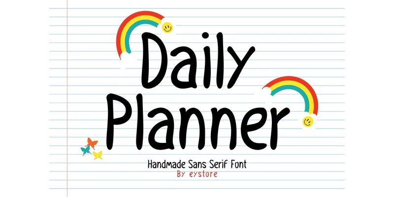 Daily Planner Font by Eystore by Eystore — Sans Serif Font