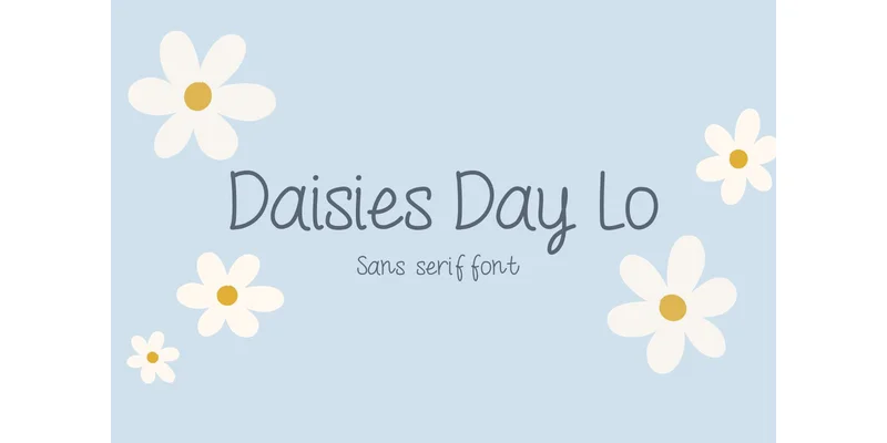 Daisies Day Lo Font by TanoiCartoonist — Sans Serif Font