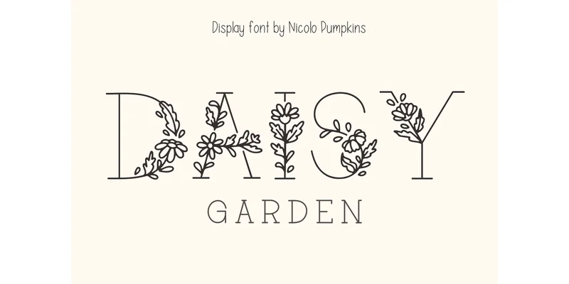 Daisy Garden Font by Nicolo Pumpkins by Nicolo Pumpkins — Decorative Font