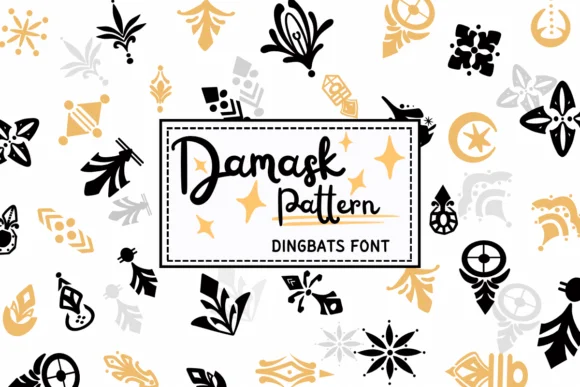 Damask Pattern by PraewDesigns — Dingbats Font