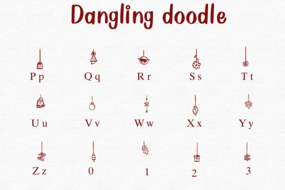 Dangling Doodle by Nongyao — Dingbats Font — thumbnail 3