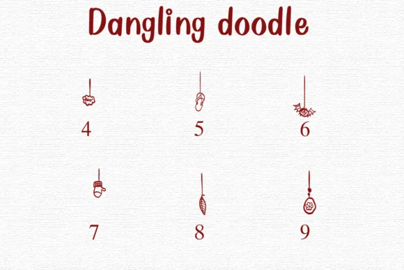 Dangling Doodle by Nongyao — Dingbats Font — thumbnail 4