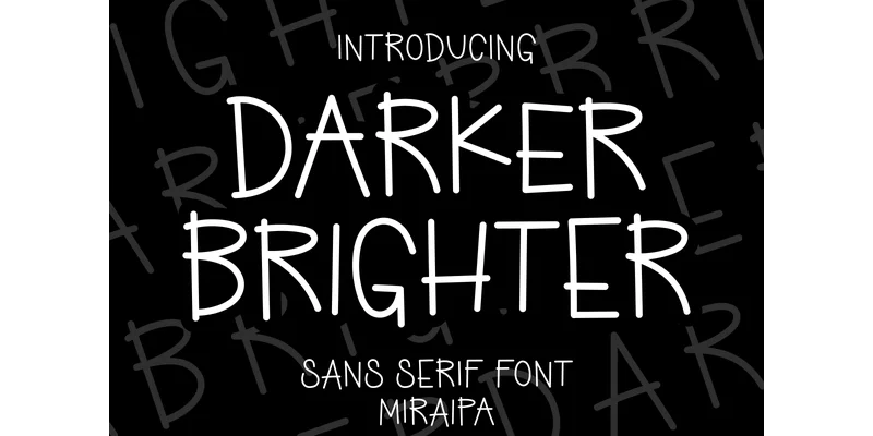 Darker Brighter Font by miraipa — Sans Serif Font