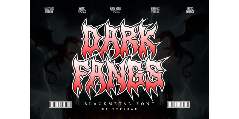 Darkfangs Font by Typebae by Typebae β Blackletter Font