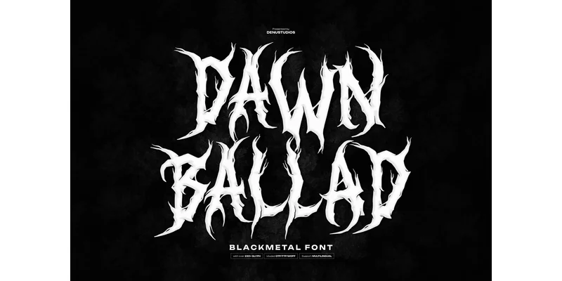 Dawn Ballad Font by Denustudios by Denustudios — Blackletter Font