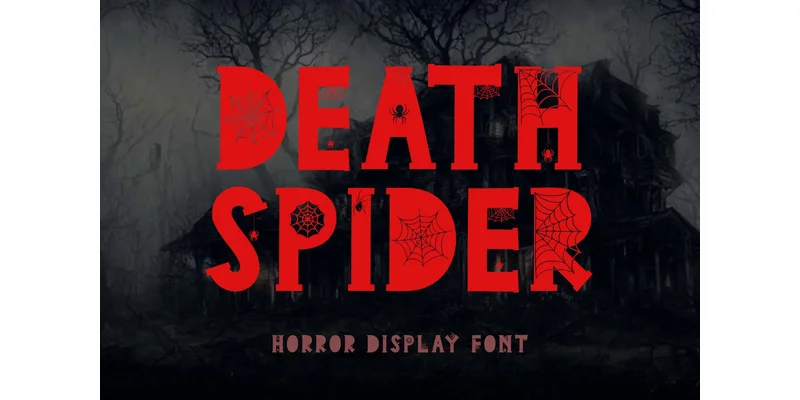 Death Spider Font by yogaletter6 by yogaletter6 — Decorative Font